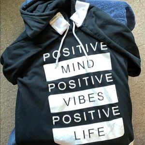 Positive vibes hoodie. Large juniors